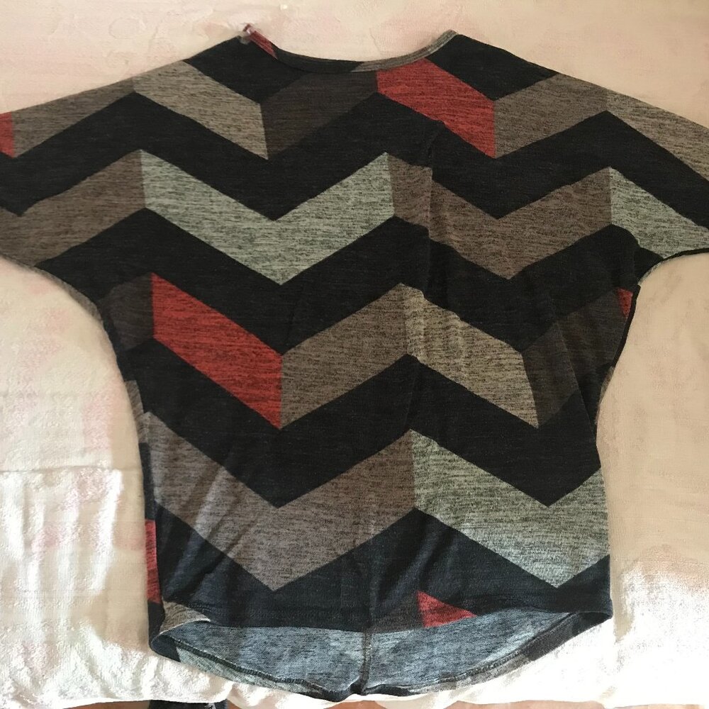Olivia Blu  Sweater Fall Colors Pullover 3/4 Batwing Sleeves Women's